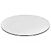 TroySys Tempered Glass Table Top, 3/8 Inch Thick, Pencil Polish Edge, Round, 56" L