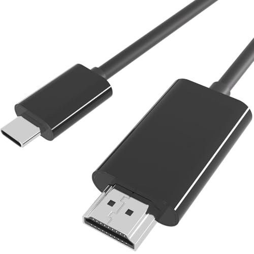 USB-C HDMI 変換ケーブル 1M|4K@60Hz 映像出力|Thunderbolt 3/4 完全対応|設定不要/在宅勤務|Type C HDMI 接続ケーブル MacBook Pro/Air、iPad Pro/Air、iPhone 15/16 シリ