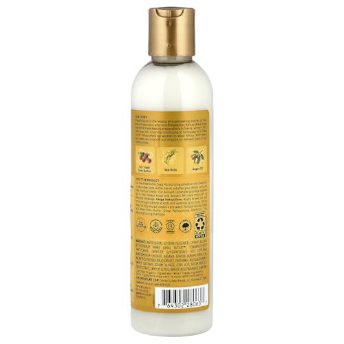 Image of SheaMoisture Raw Shea Butter Deep Moisturizing Detangler for Dry, Damaged Hair, Hair Styling Product Formulated with Sea Kelp and Argan Oil 8 oz