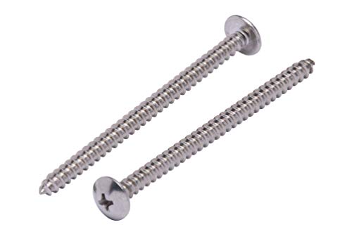 Bolt Dropper #10 X 3 inch Stainless Truss Head Phillips Wood Screw (25 Pieces), 18-8 (304) Stainless Steel Screws, ssd Screws