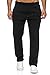 Produktbild Smith Solo Jogginghose Herren  Jogger Männer Modern | Baumwolle Jungen Slim Fit Freizeithose | | Sporthose  Training  Trainingshose | Schwarz / Gerade, XXL