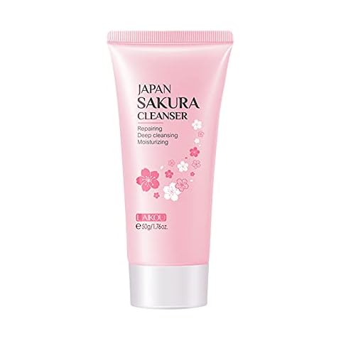 Sakura Face Cleanser Cleansing Cream Gentle Exfoliating Face Wash Facial Cleanser for Skin Face 50g Cover