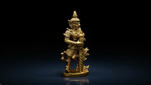 Estatua de bronce Thai Giant Vessavaṇa Lord of Yaksha miniatura 2