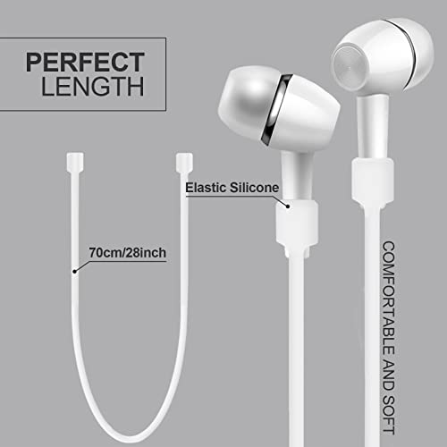 TSHAOUN 4PCS Magnetic Silicone Strap for Anti-Lost Wire Accessories for Airpods PRO/2/1 Sport Earbud Lanyard,Neck Rope for Wireless Earphone (Black white) - Image 2
