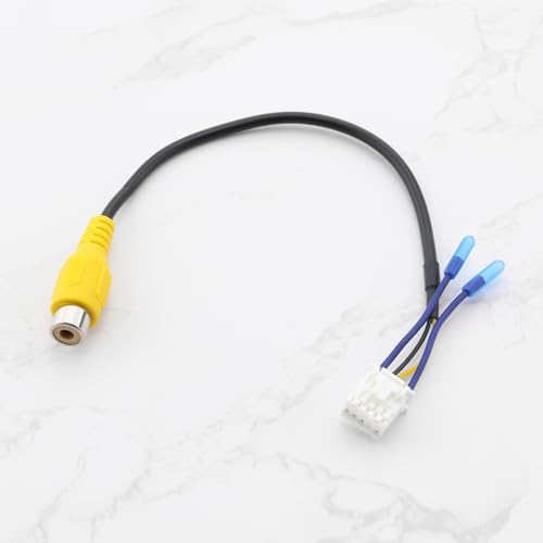Image of ECSiNG 2PCS 10Pin Rear View Backup Camera Cable Adaptor RCA Length 20.9cm for Car Stereo Radio DVD Vehicle Car Navigation Reverse Backup Reversing Camera Cable Adapter Plug