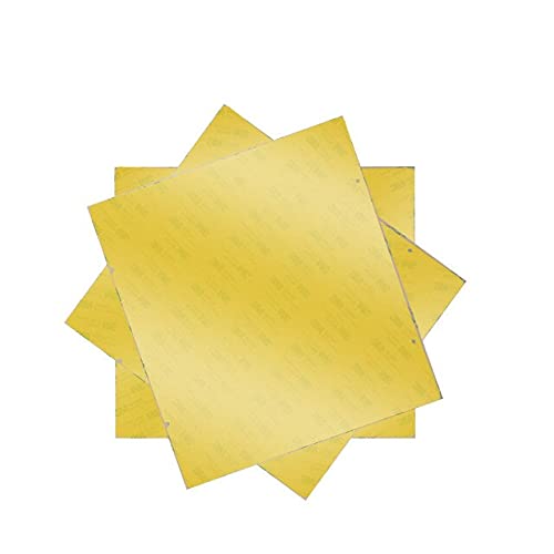 Lysee 3D Printer Parts & Accessories - 253.8 x 241mm PEI Frosted Yellow Cold PEI Sheet with 3M 468MP Adhesive for Prusa i3 Mk3 AS99 - (Color: Yellow)