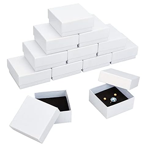NBEADS 12 Pcs Cardboard Jewelry Box Set Cover
