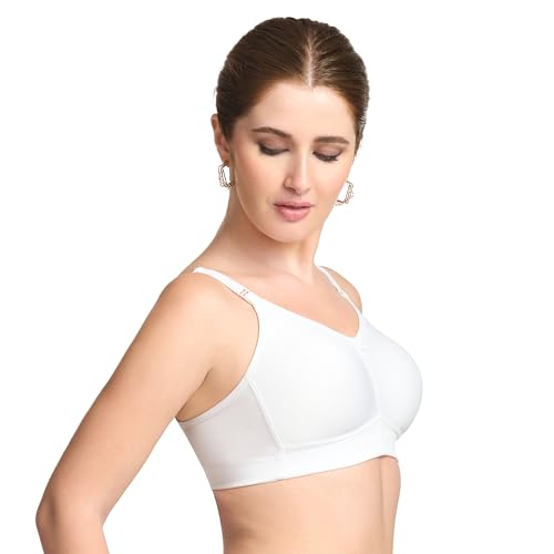 Image of TRYLO Riza T-FIT Women's Non-Padded,Non-Wired,Full Coverage,Seamless 100% Cotton Feel Fabric Bra Available in Multicolor