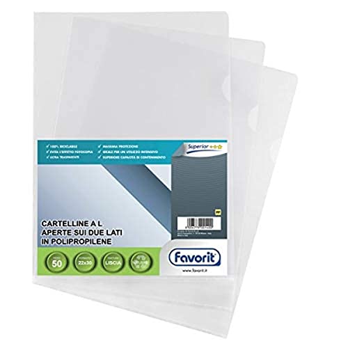 Favorit, Cartellina a L, 50 Pezzi, Formato Interno...