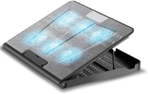 Base enfriadora para laptop con 6 ventiladores ajustable miniatura 2