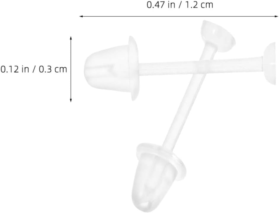 300pcs Earring Backs Plastic Stopper for DIY Jewelry Makers image 2