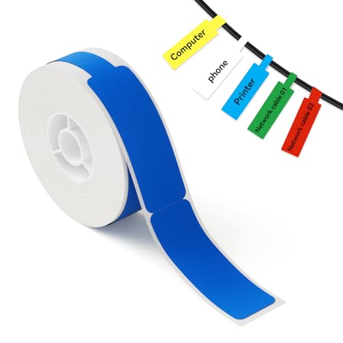 NIIMBOT Blue Cable Labels Maker Tape for D11/D110/D101 Label Maker,