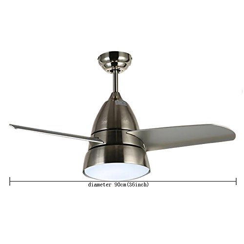 Ventilateur de plafond argenté 24W avec lumière variable et design minimaliste - 3