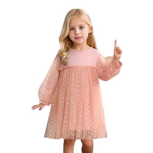 Vestido de manga larga para niñas con falda de primavera cómoda