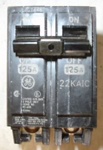 GE THHQL21125 General Electric Plug in Circuit Breaker 125 amp 22KAIC