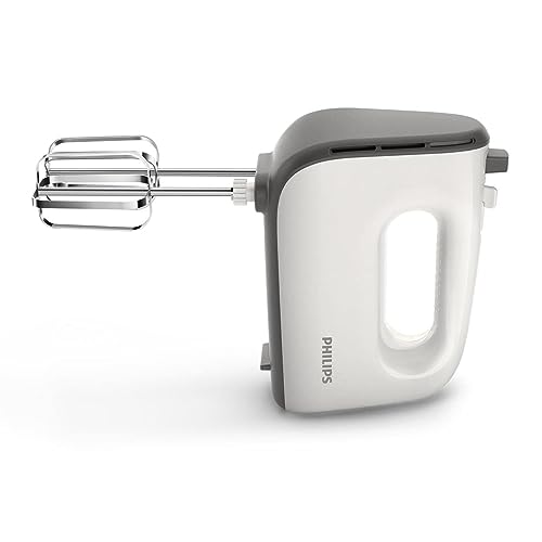 Philips Domestic Appliances HR3741/00 Handmixer, 450 W, 5 Geschwindigkeiten plus Turbo ,21.41 x 20.8 x 11.4 cm, weiß/schwarz – Bild 3