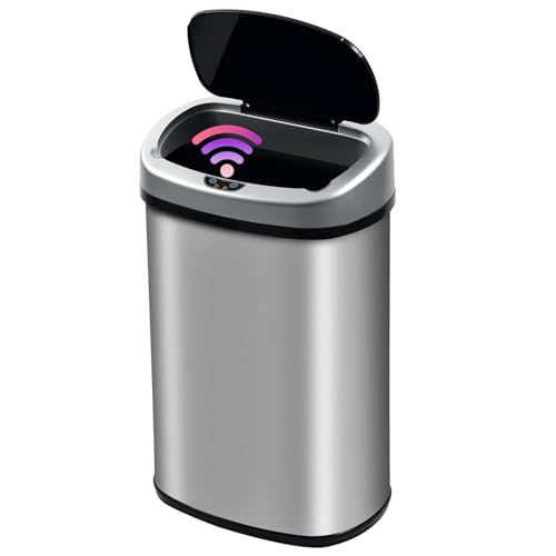 Bigacc Kitchen Trash Can with Lid,13 Gallon Trash Can Automatic