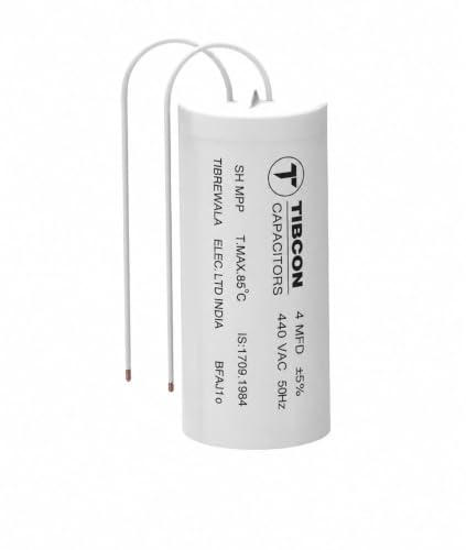 Image of Crescent 4 MFD 440V Tibcon Capacitor for Ceiling Fan & Cooler Motor PP CAN Pack of 1