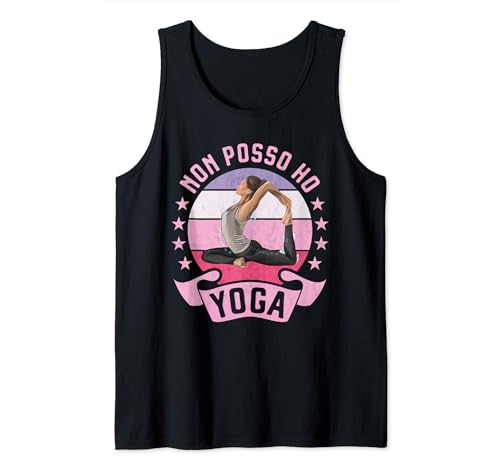 Non posso ho Yoga Pilates Donna Simpatica Fitness Canotta