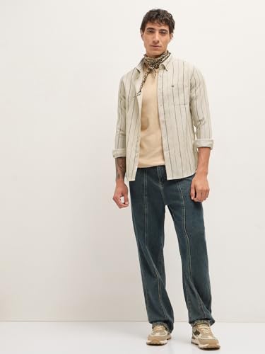 Image of The Bear House Men's Striped Slim Fit Shirt