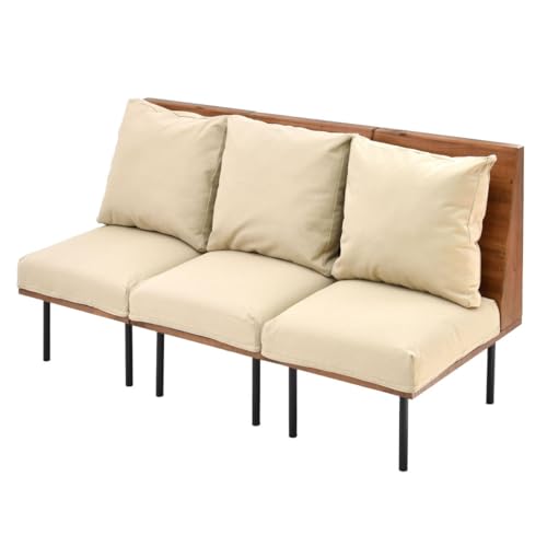 FunFun BANGATE 三人掛け ソファー ソファセット キャンバスベージュ キャンバス生地 幅156cm