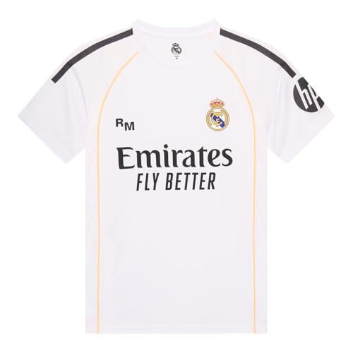 Real Madrid Maillot Domicile 25 2/26 pour Adultes - Taille S/Small - Saison 2025/2026 - Maillot de Football Homme Produit Officiel pour Fans