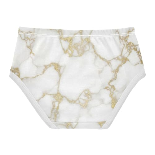 Aesthetic Toddler Girls Underwear 2t Cotton Little Girl Panties White Marble Texture Gold Veins Underpants Briefs2