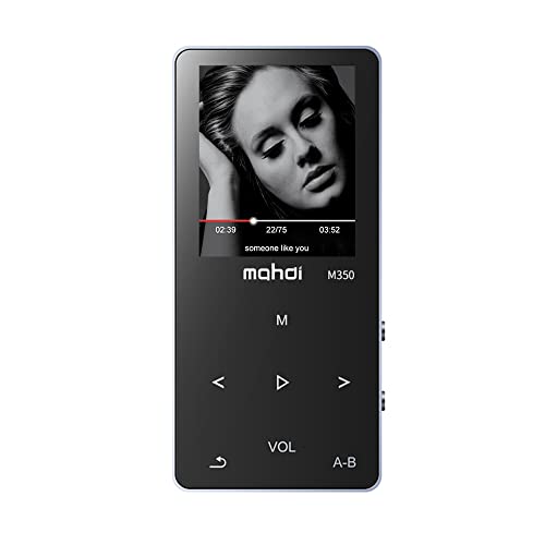 MYMAHDI MP3/MP4 Music Player, 8GB Portable Audio Player with Photo Viewer, Voice Recorder, FM Radio, A-B Playback, E-book, Metal body, Build-in Speaker with Headphone(Expandable Up to 128GB), in Black