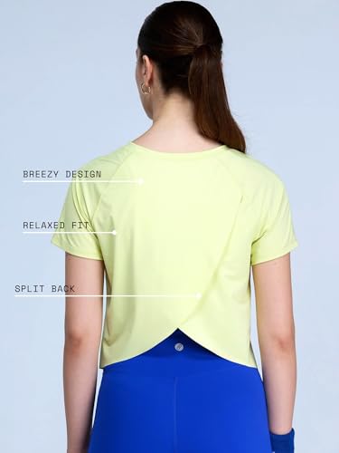 Image of CAVA Overlap Tee for Women | Split Back Mesh Design, Moisture-Wicking, 4-Way Stretch, Anti-Odour, Quick Dry | Activewear T-Shirt