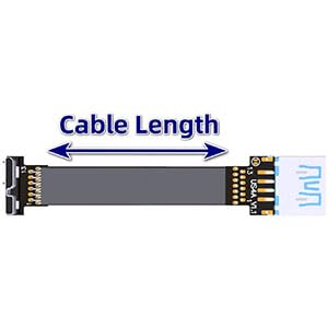 Miniatura 6 de ADT-Link - Cable USB A hembra a micro B macho, plano, flexible, hacia arriba y abajo, en ángulo izquierdo y derecho, USB 3.0 Micro B a tipo A (3.9