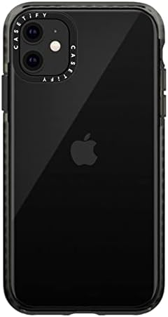 Casetify Impact Slim & Shock-Absorbent iPhone 11 Case - Black Clear, Wireless Charging Compatible