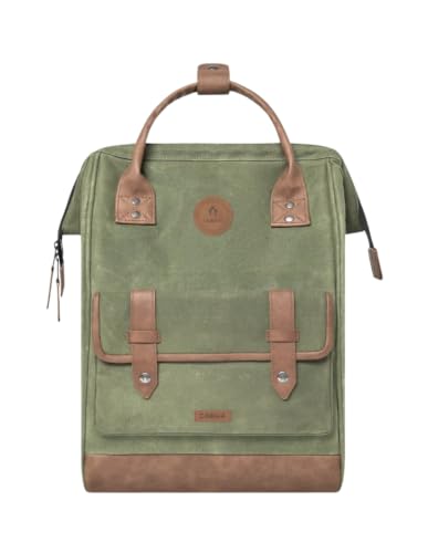 Sac à dos Cabaia Adventurer 18L Nicosia vert en coton ciré pour ordinateur