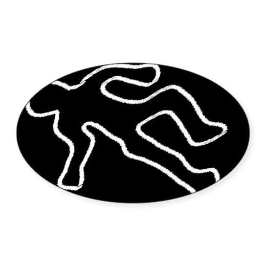 50 Pack Crime Scene Chalk Outline Stickers