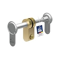 BASI | Universal verstellbarer Blindzylinder | Farbe Silber | variabel einstellbar 45-95 mm | Blindschloss auch für Brandschutztüren, FH Türen geeignet bis T90 – Ansicht 1