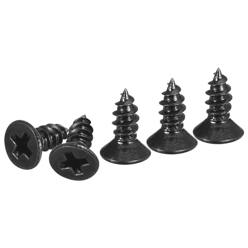 Image of DTGN 100Pcs 4 inch x1 /4 inch Flat Head Wood Screws, Self Tapping Screws Black