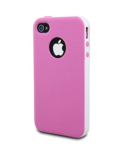 Robotek Case for Apple iPhone 4 and iPhone 4s Shock-Absorption Bumper Cover Anti-Scratch Matte Back (Pink)