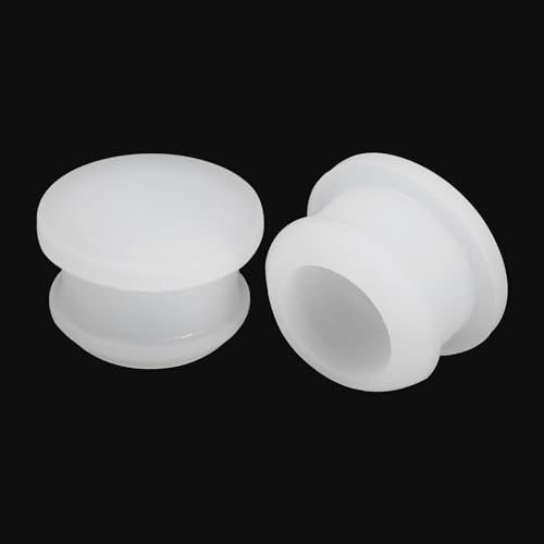 Image of MECCANIXITY Silicone Snap in Locking Hole Plugs Rubber Panel Seal Cover Flush Type Panel Round for Kitchen Rubber Bulkheads Waterproof Sealing Plugs 14mm /0.55 Inch Dia Transparent,Pack of 20