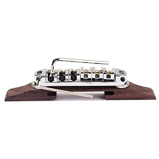 Alnicov Ensemble de chevalet en palissandre pour guitare de jazz Chromé - Les Beatles, Paul McCartney, John Lennon, RIngo Starr, George Harrison