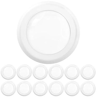 Sunco Lighting (Pack of 12 5/6 Inch LED Disk Lights, Flush Mount Disc Recessed Ceiling Can Lighting, 1050 LM, 6000K Daylight Deluxe, Dimmable, 15W=75W, Damp Rated ETL