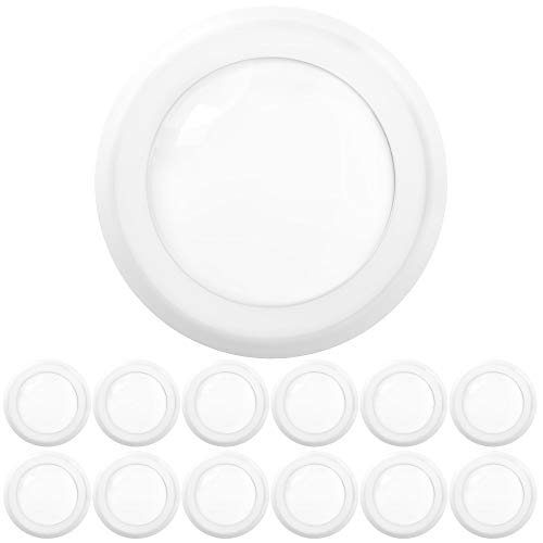 Sunco Lighting 12 Pack 5/6” LED Disk Lights Flush Mount Ceiling Light Fixture Recessed 6000K Daylight Deluxe, 100W Equivalent 15W, 1050LM, Dimmable Low Profile Surface Mount ETL. by Sunco Lighting - Used condition - US$28.90