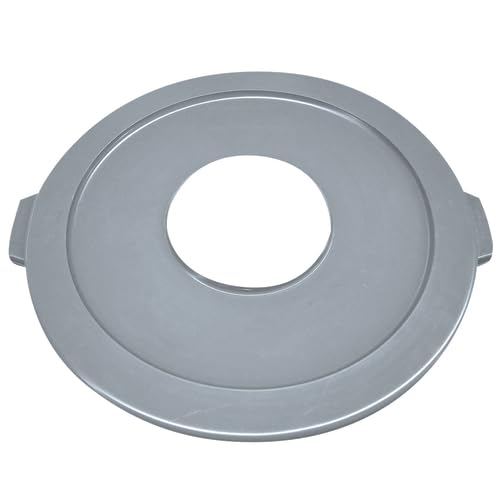 A-to-Z Supply PLTC044GH Trash Can Lid, Round, with Center Opening, Secure snap-on, Plastic, Gray (for PLTC044G)