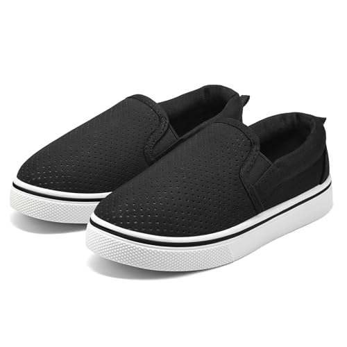 Image of K KomForme Boys & Girls Slip on Shoes, Toddler Canvas Walking Shoes | Lightweight, Comfortable