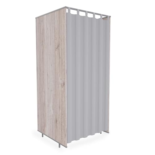 goodsforbusiness Umkleidekabine Holz H210 x B90 x T94 cm mit...