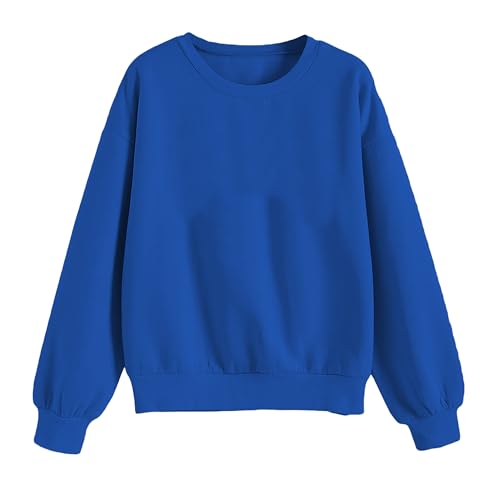Image of Women's Cotton Stretchable Full Sleeves Sweatshirt Regular Fit, Round Neck Casual Winterwear for Girls and Womens L345