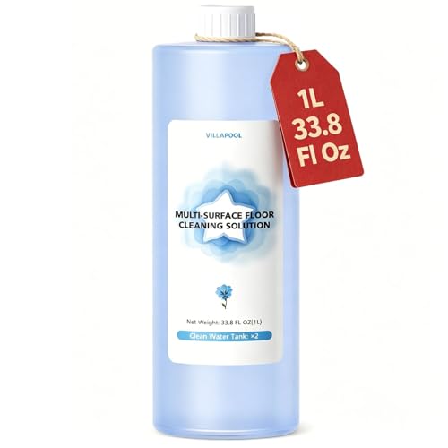 VILLAPOOL Multi-Surface Floor Cleaning Solution Compatible with ECOVACS DEEBOT X11 OmniCyclone / X9 PRO OMNI / T80 OMNI / T50 PRO OMNI / N30 / N20 Series 1L