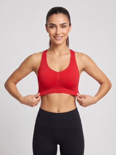 Image of Seamless Comfort: Padded Slip-On Sports Bra for Women - Effortless Support and Style (Free Size-Best for 30 to 36 Boob Size)
