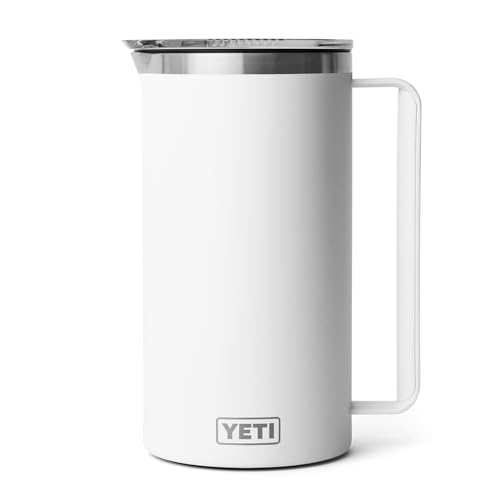 YETI Rambler 64 oz Pitcher, Vacuum Insulated, Stainless Steel with MagSlider Lid, White