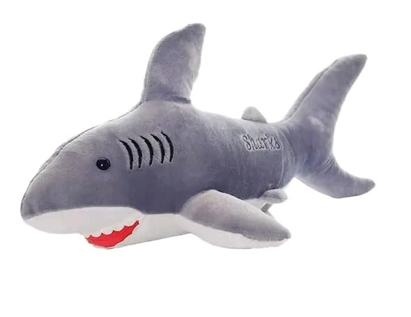 NEW OPALHOUSE Cute Shark Shaped Soft Stuffed Plush Toys for Boys and Girls, |Dolphin/Fish/Whale/Shark Soft Toys for Kids Girls Stuffed Toy | Grey Gray (B0DC18L91N) Amazon Price History, Amazon Price Tracker