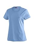 Maier Sports Waltraud, Damen T-Shirt, Funktionsshirt mit Rundhals für Wandern und Freizeit, dryprotec Technologie, Atmungsaktiv, NFC-Chip für einfaches Recycling, Hellblau, 40