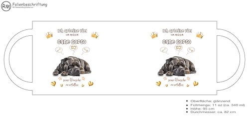 Generisch Cane Corso Besitzer Geschenk lustige Spruchtasse Cane Corso Liebhaber Geschenkidee Geburtstag Weihnachten Frauchen Herrchen Ich arbeite hart A6211